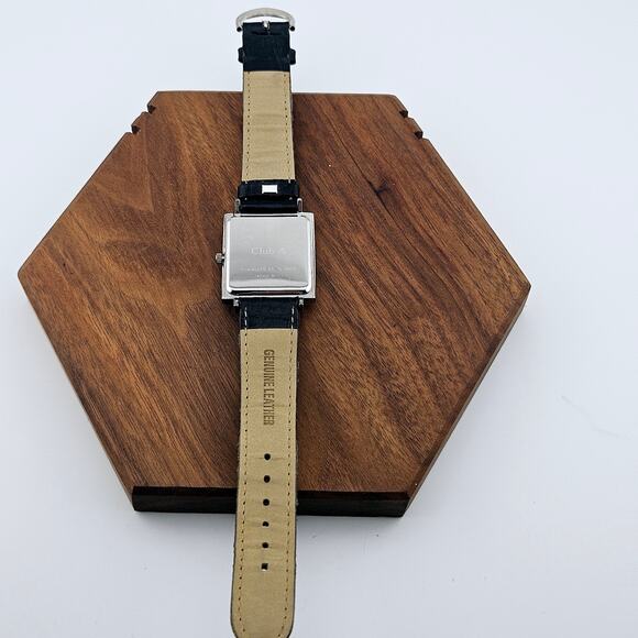 Adrienne Club A Women's Watch Silver Square Crystal Encrusted Bezel Contemporary - Picture 5 of 6